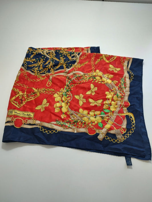 RENATO BALESTRA FOULARD 100% SILK SCARVES SCARF RECTANGLE SETA MADE IN ITALY