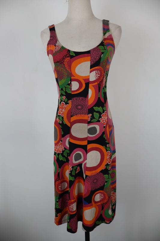 DESIGUAL VESTITO ABITO DONNA TG. M  WOMAN CASUAL VINTAGE DRESS COTONE