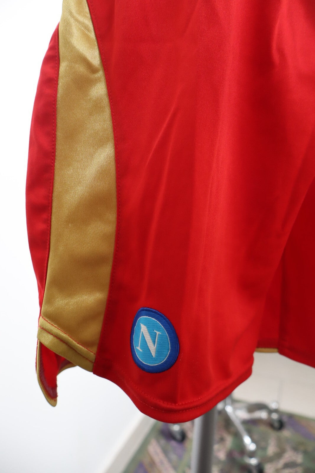 MACRON NAPOLI PANTALONCINI CALCIO SPORT UOMO TG S VINTAGE MEN SHORTS