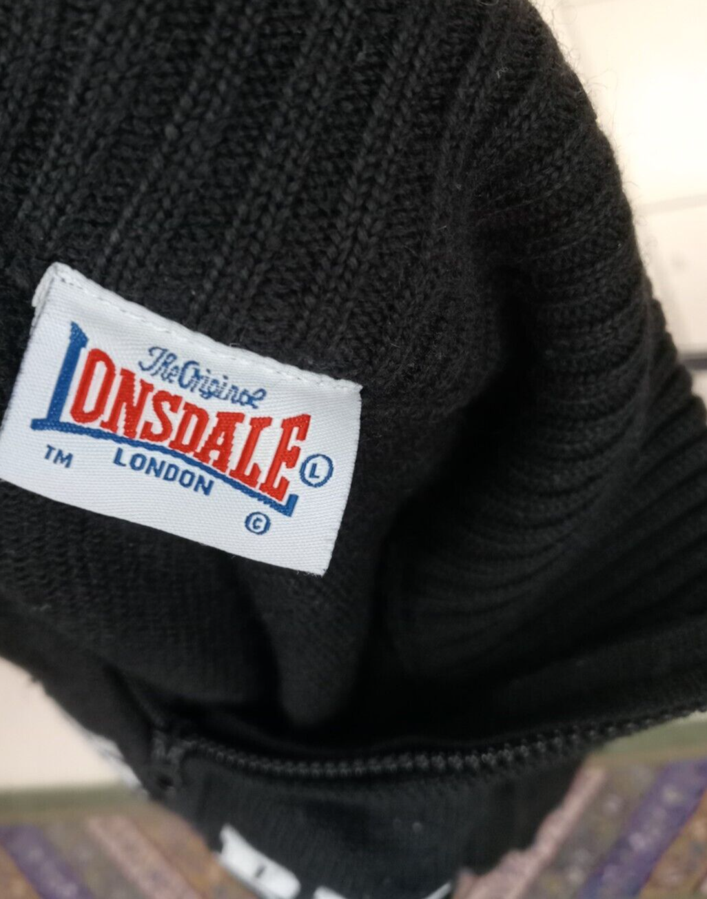 LONSDALE MAGLIONE CON ZIP DONNA Tg. L WOMAN CASUAL SWEATER WOOL LANA VINTAGE