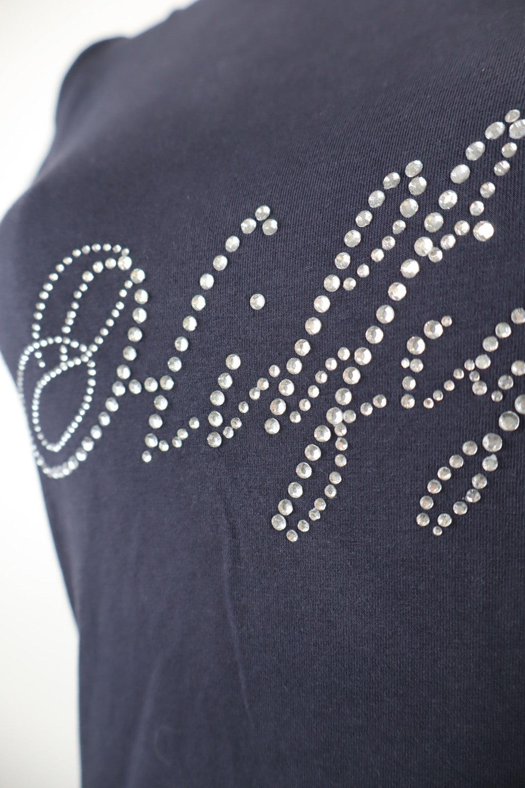 TOMMY HILFIGER MAGLIA COTONE DONNA TG. M WOMAN CASUAL VINTAGE T-SHIRT STRASS