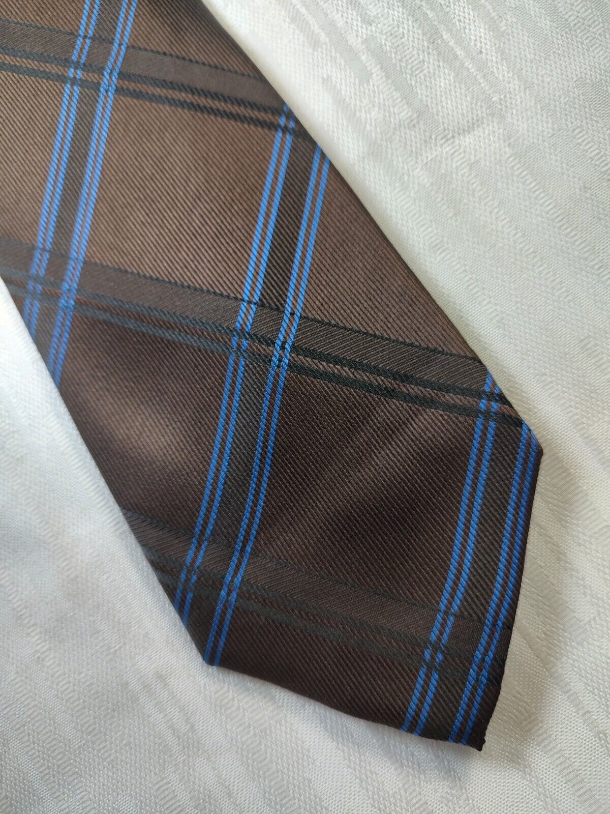 ANDREA CONTE 100% SILK TIE SETA CRAVATTA NECKTIE MADE IN ITALY SELF TIPPED
