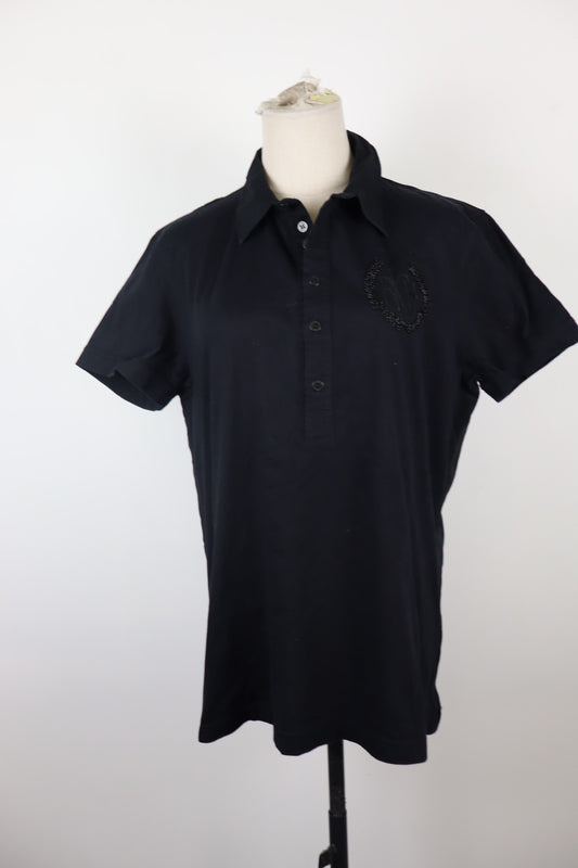 JOHN RICHMOND POLO MAGLIA DONNA TG XL WOMAN CASUAL VINTAGE T-SHIRT COTONE COTTON
