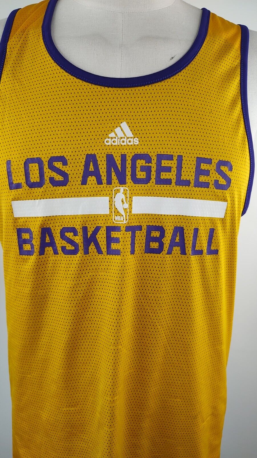 ADIDAS NBA LAKERS CANOTTA BASKET NBA UOMO TG. M SPORT MAN DOUBLE FACE