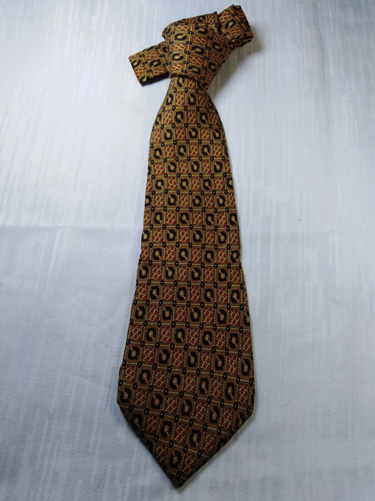 TED LAPIDUS 100% SETA SILK TIE CRAVATTA NECKTIE ITALY VINTAGE CLASSIC