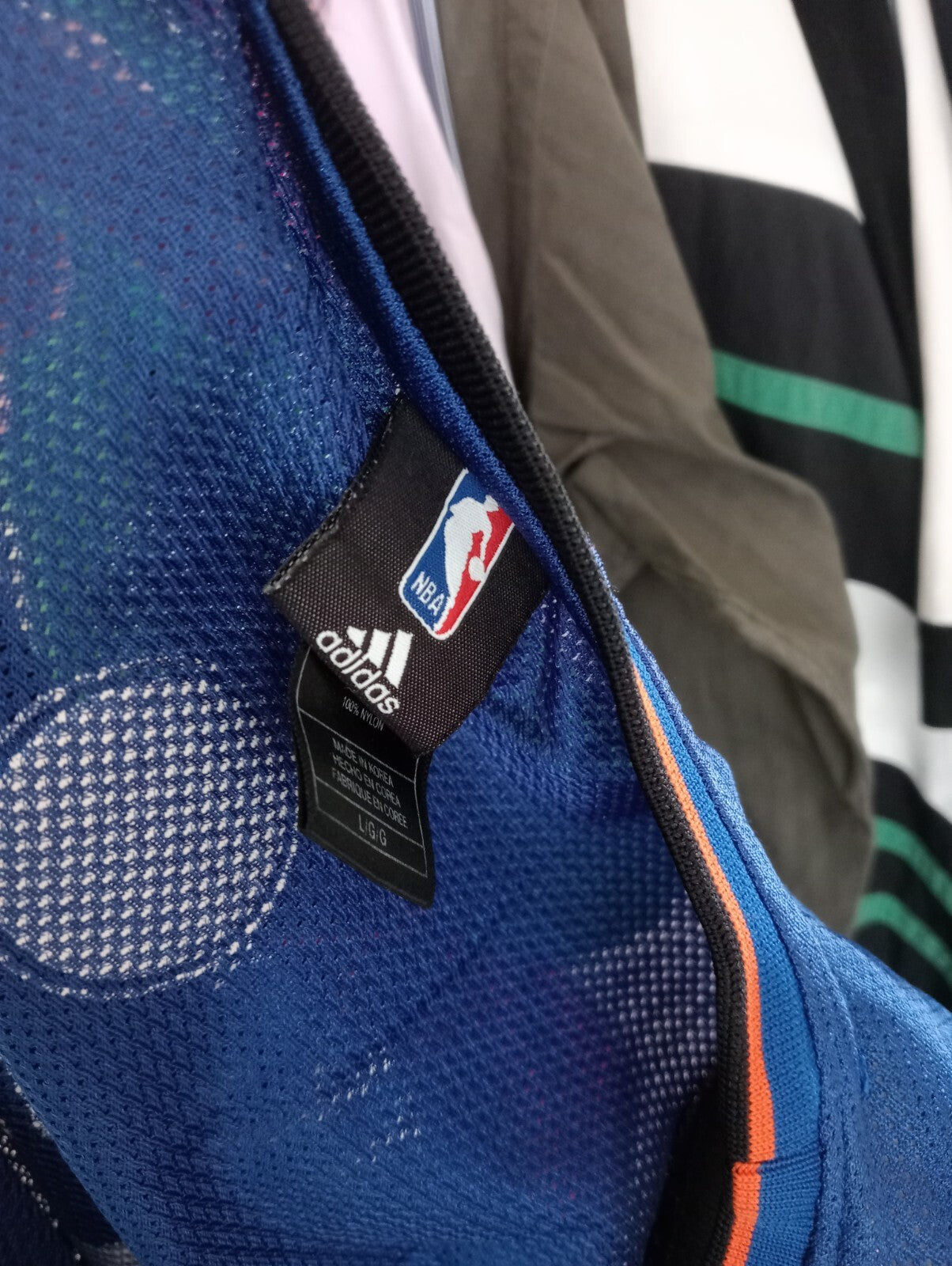 ADIDAS NBA CANOTTA N 6 FIELDS NEW YORK BASKET T-SHIRT SMANICATO UOMO TG L SPORT