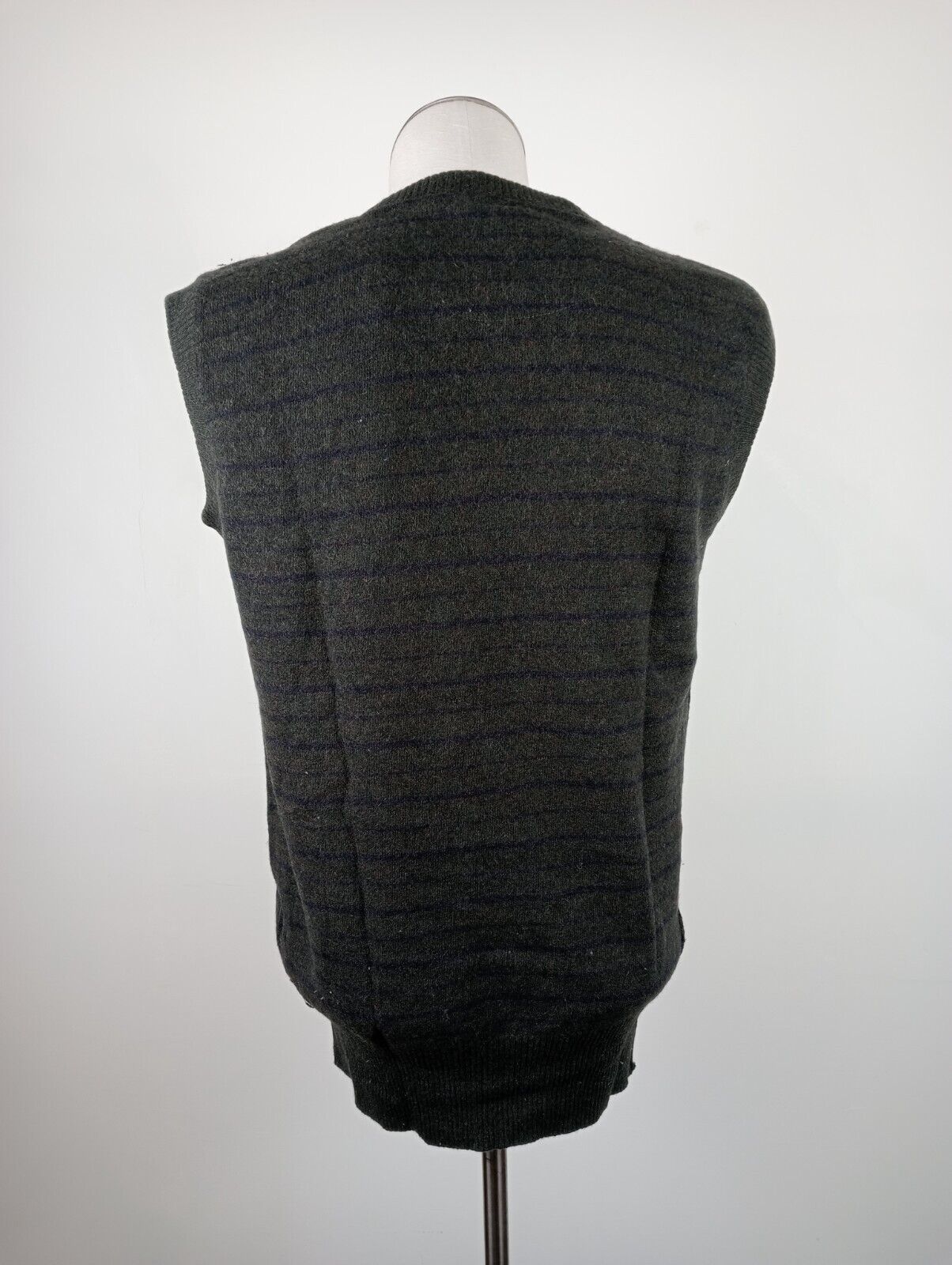 AMERICANINO MAGLIONE SMANICATO GILET UOMO Tg. XL MAN SWEATER CASUAL VINTAGE LANA