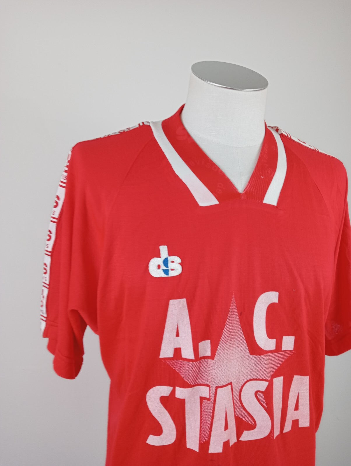 DEVIS AC STASIA MAGLIA CALCIO UOMO Tg XL SOCCER JERSEY T-SHIRT SPORT