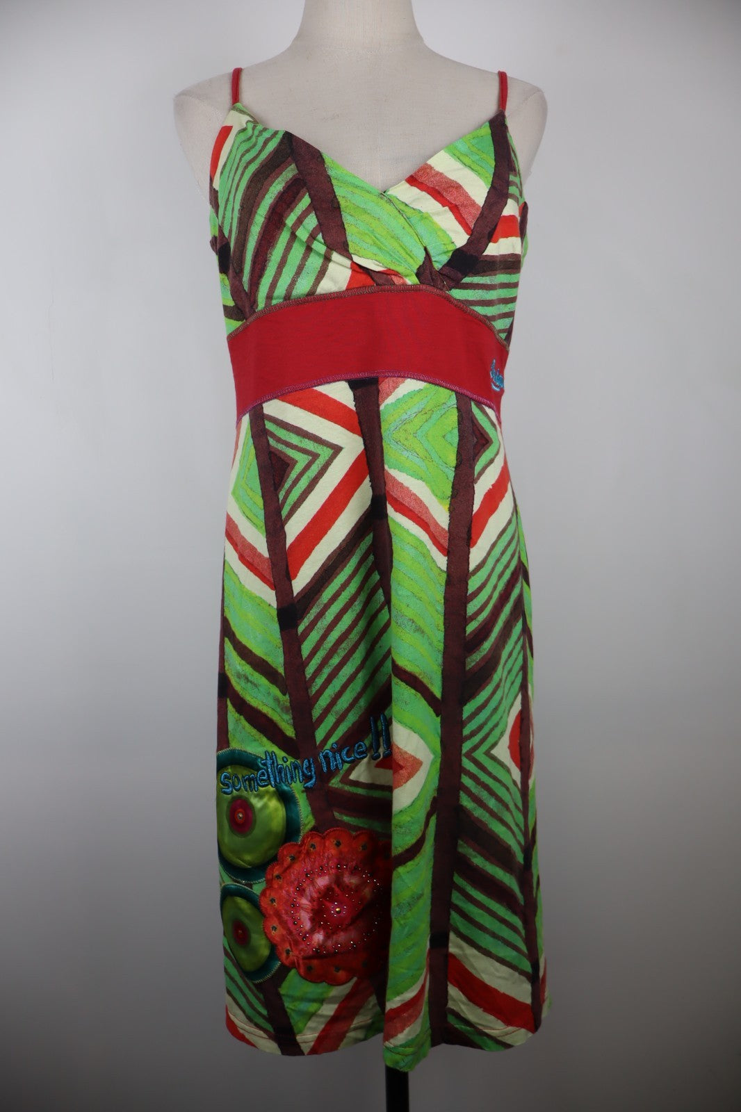 DESIGUAL VESTITO ABITO A BRETELLE DONNA TG XL WOMAN CASUAL VINTAGE DRESS CANOTTA