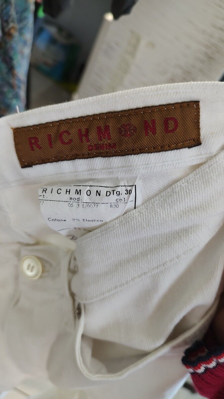 RICHMOND PANTALONE CASUAL DONNA TG. 30 WOMAN VINTAGE PANTS COTONE
