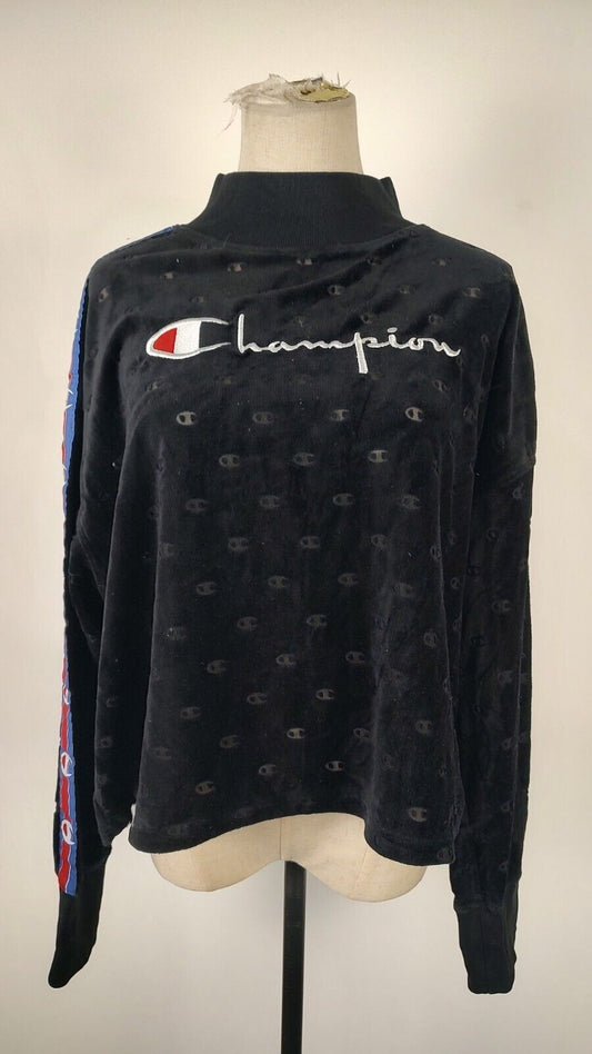 CHAMPION FELPA DONNA Tg L WOMAN CASUAL VINTAGE SPORT SWEATSHIRT