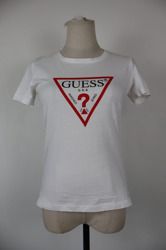 GUESS MAGLIA DONNA TG. XS WOMAN CASUAL VINTAGE T-SHIRT TOP COTONE