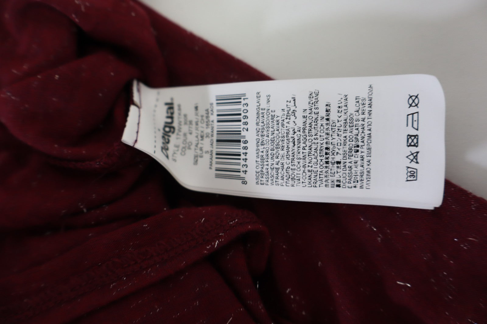 DESIGUAL MAGLIA DONNA TG. S WOMAN CASUAL VINTAGE T-SHIRT TOP VISCOSA