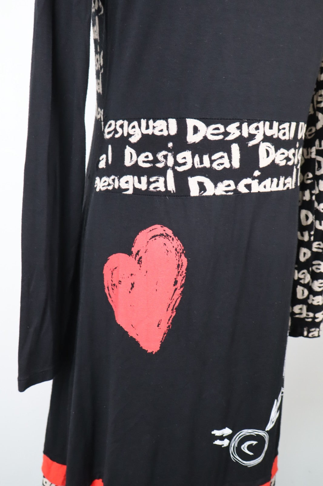 DESIGUAL  VESTITO ABITO DONNA TG.  XL SHORT WOMAN CASUAL VINTAGE DRESS