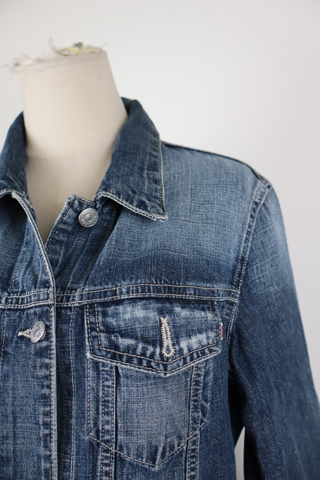 CARRERA GIUBBINO JEANS DONNA COTONE TG L WOMAN CASUAL JACKET VINTAGE DENIM