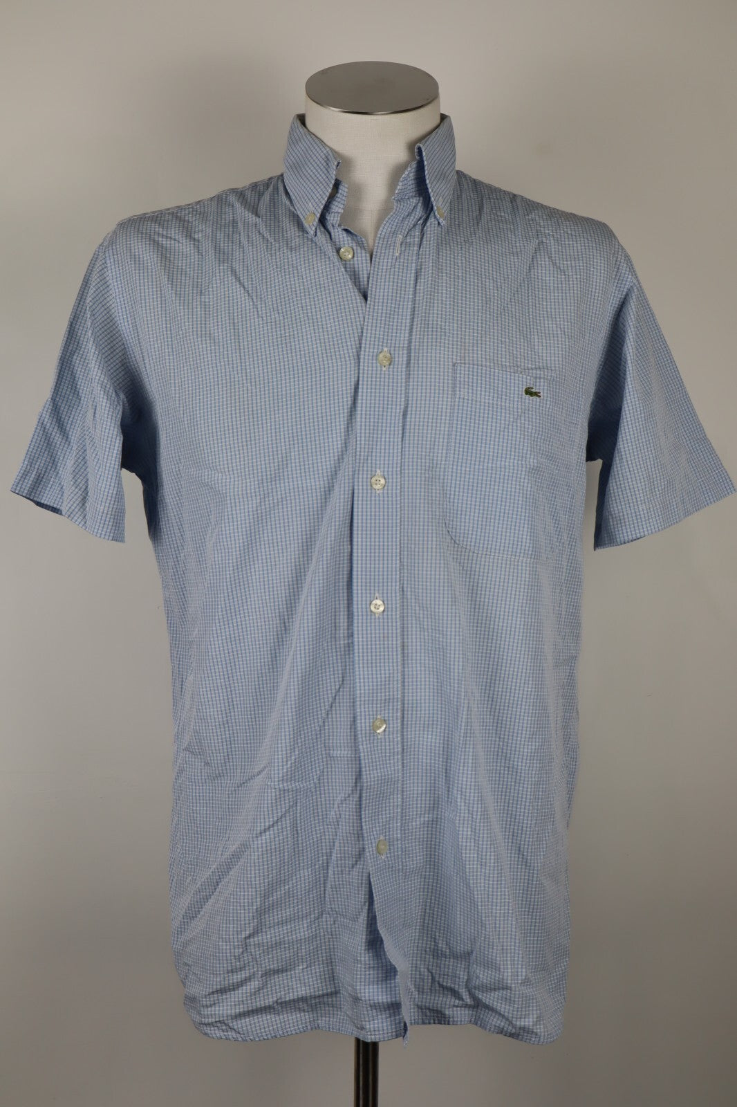 LACOSTE CAMICIA UOMO TG. 39 MAN CASUAL VINTAGE SHIRT COTONE COTTON