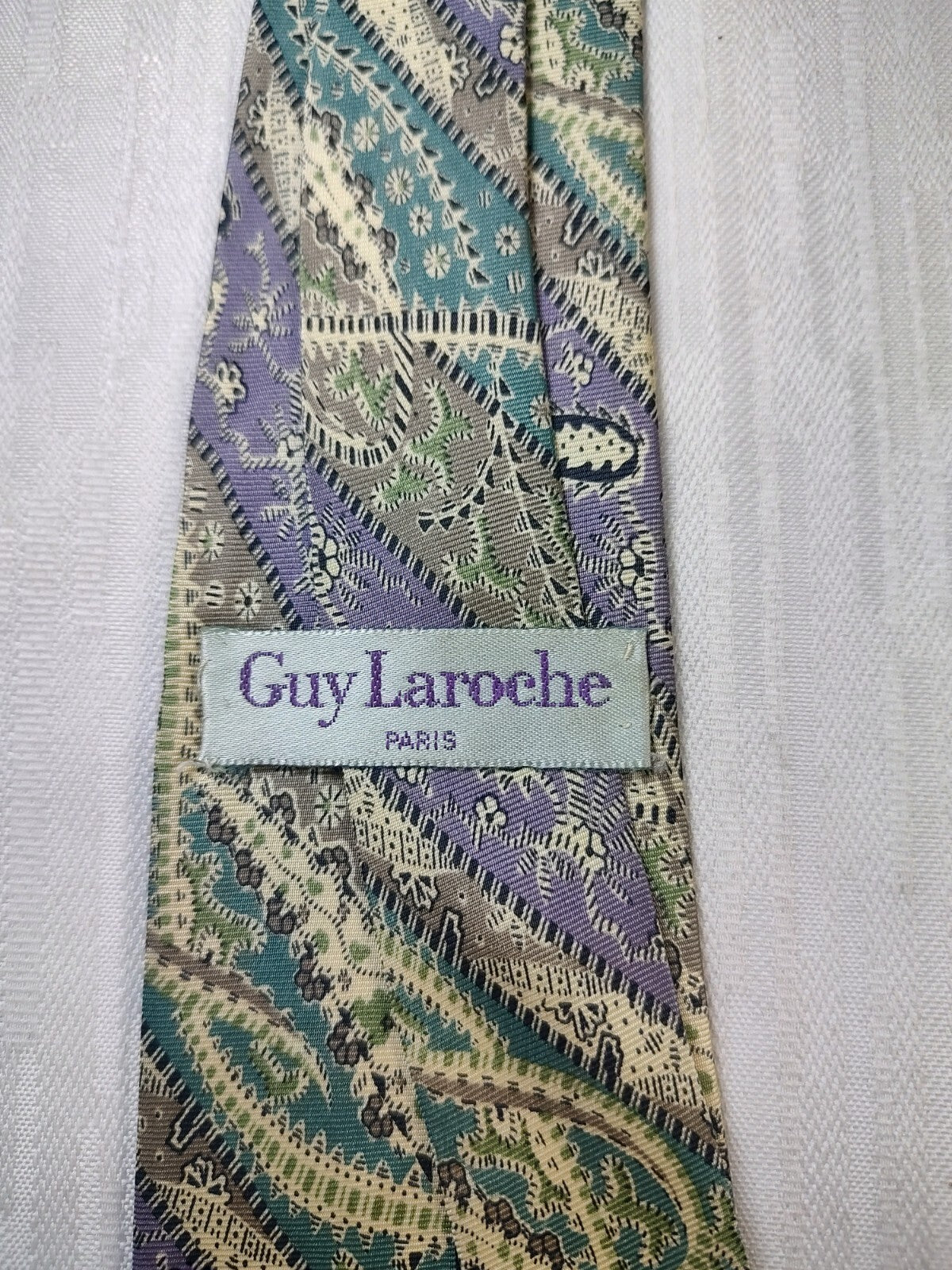 GUY LAROCHE 100% SILK TIE SETA CRAVATTA NECKTIE MADE IN ITALY CLASSIC