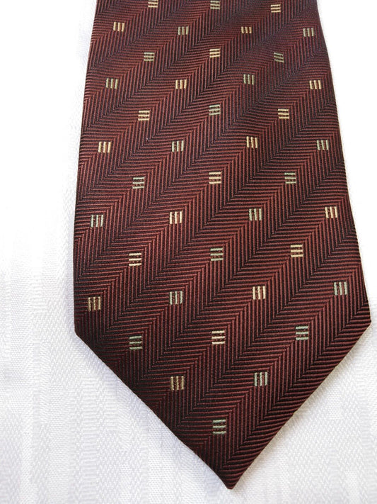 REGINA SCHRECKER 100% SILK TIE SETA CRAVATTA NECKTIE ITALY VINTAGE SELF TIPPED