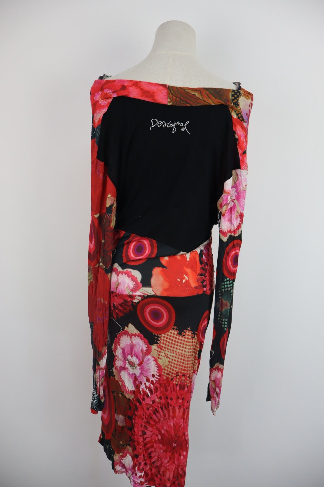 DESIGUAL VESTITO DONNA TG. L WOMAN CASUAL VINTAGE DRESS ABITO FLOREALE