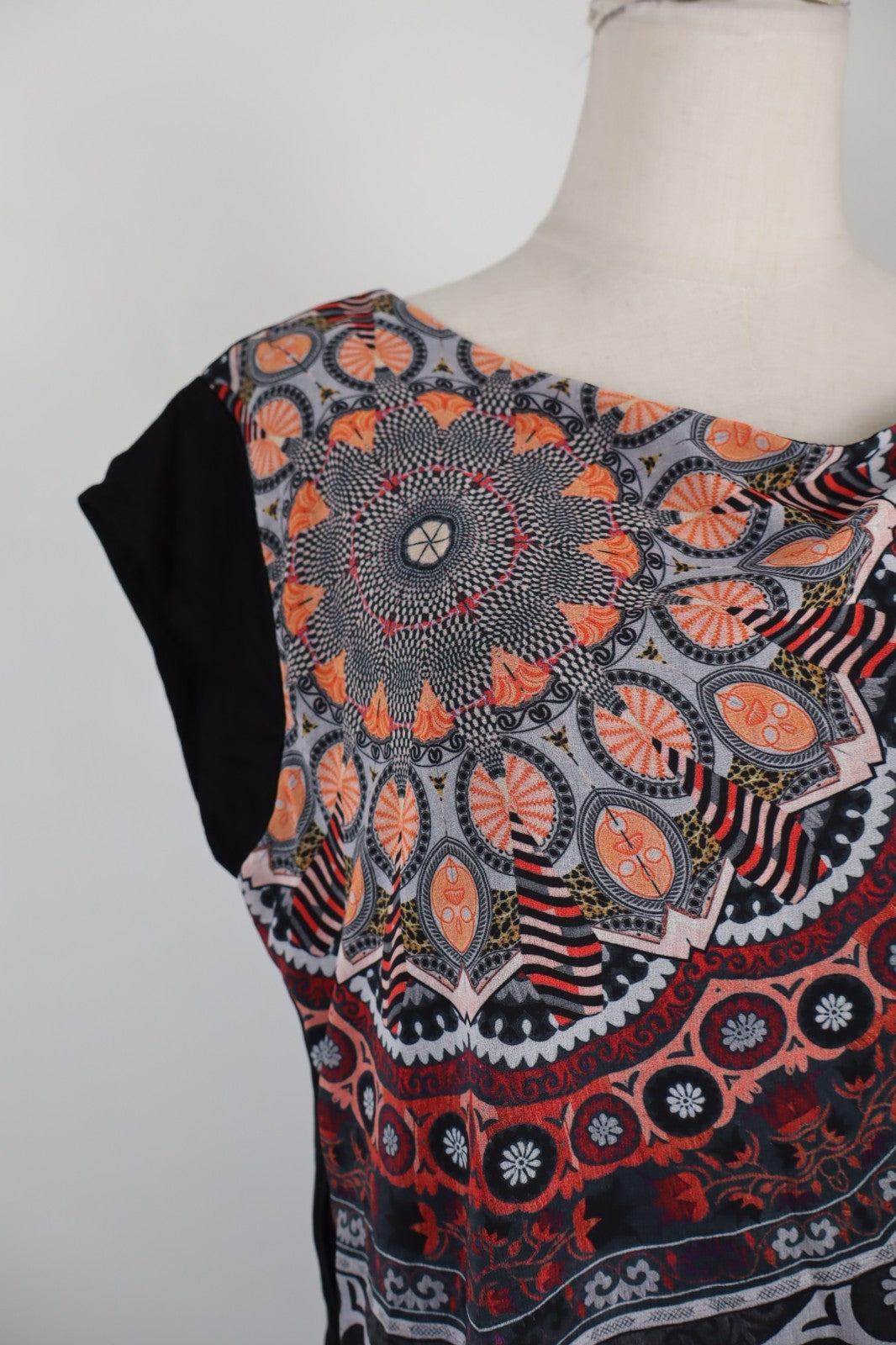 DESIGUAL VESTITO ABITO SMANICATO DONNA TG 46 WOMAN CASUAL VINTAGE DRESS LOGO