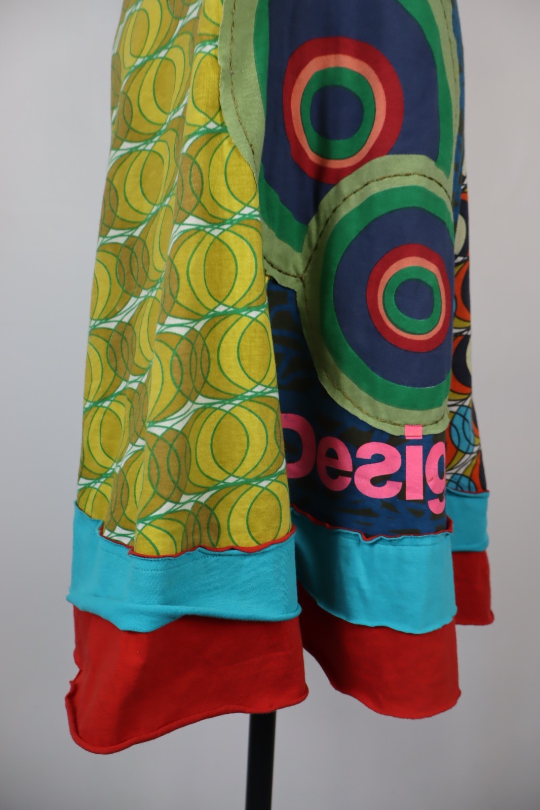 DESIGUAL VESTITO DONNA TG. M WOMAN CASUAL VINTAGE DRESS COTONE