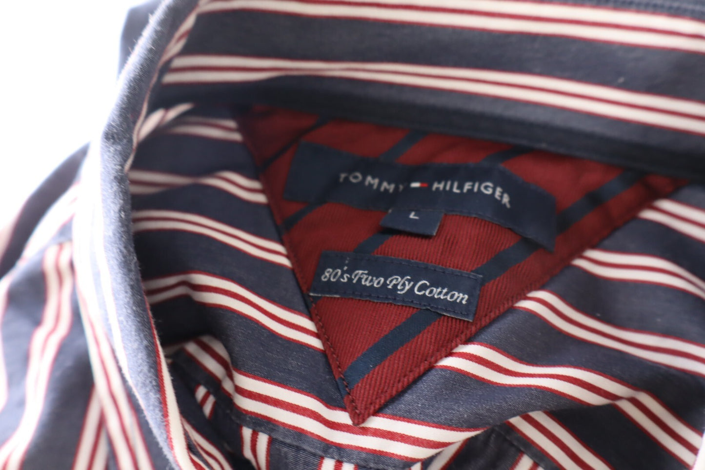 TOMMY HILFIGER CAMICIA UOMO COTONE TG. L MAN CASUAL VINTAGE SHIRT COTTON