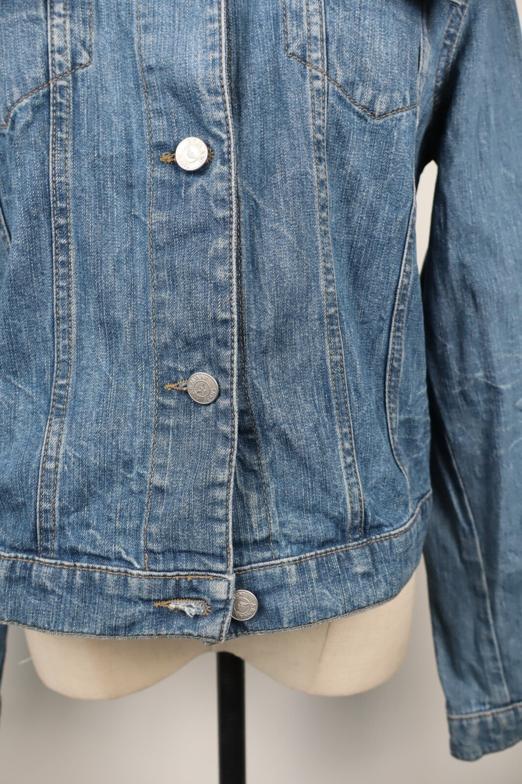 AJ ARMANI JEANS GIUBBINO DENIM DONNA 46 WOMAN CASUAL VINTAGE JACKET INDIGO N002