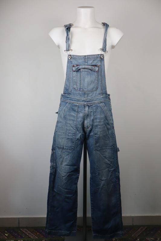 ENERGIE SALOPETTE JEANS MAN DENIM Tg. W31 COTONE CASUAL VINTAGE UOMO
