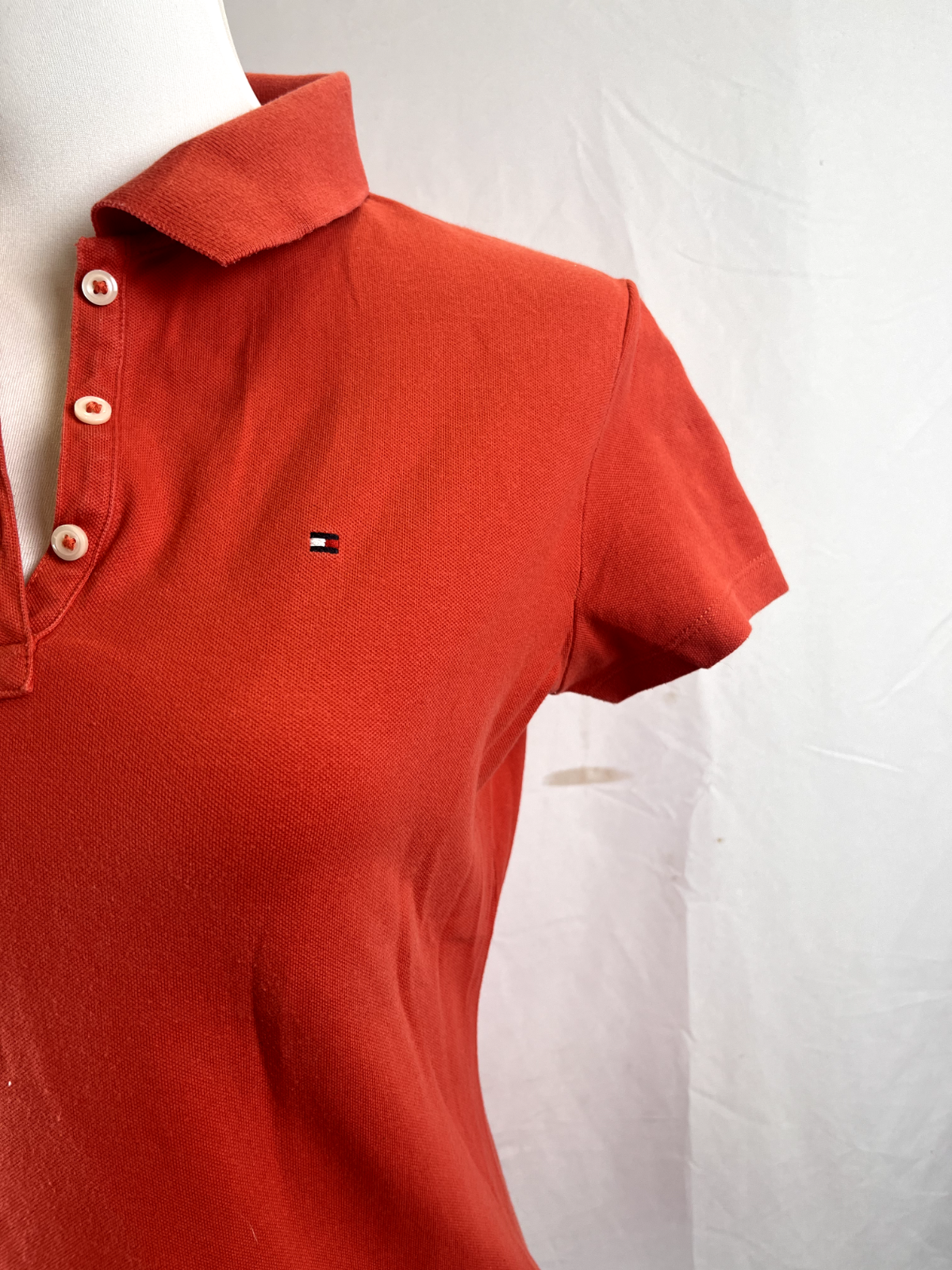 TOMMY HILFIGER POLO MAGLIA T-SHIRT DONNA COTONE TG. L WOMAN SHIRT CASUAL VINTAGE