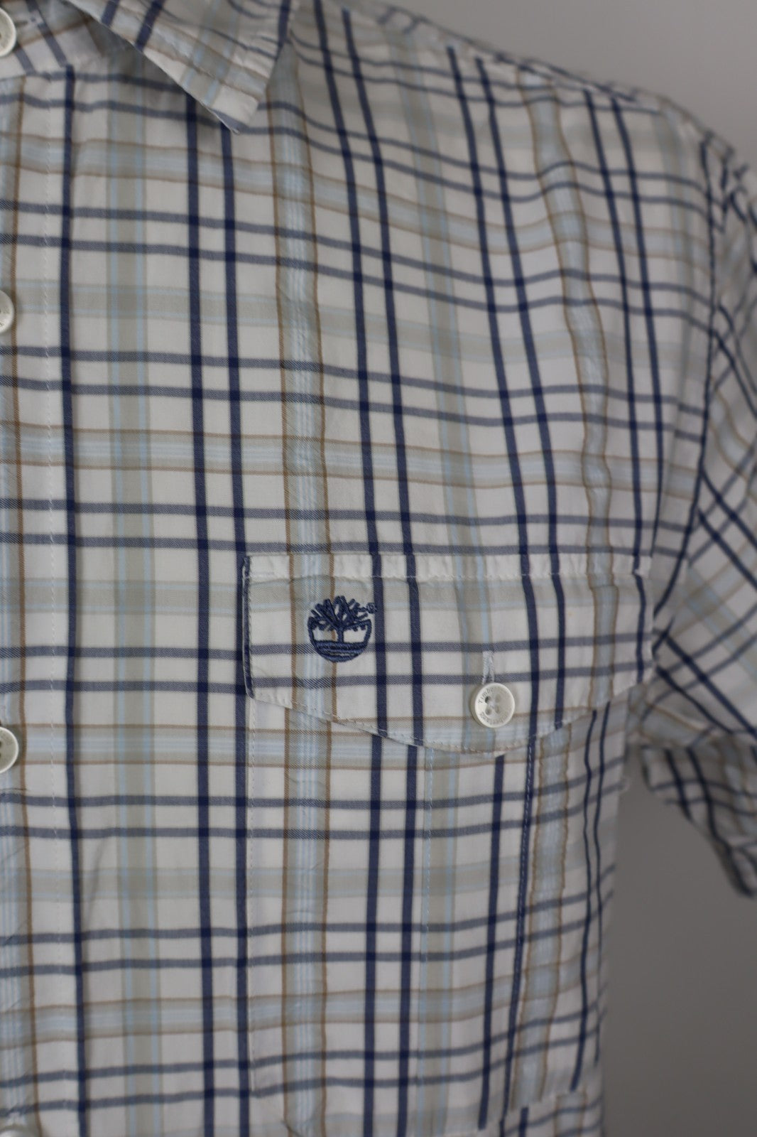 TIMBERLAND CAMICIA UOMO TG. M MAN CASUAL VINTAGE SHIRT COTONE COTTON LOGO