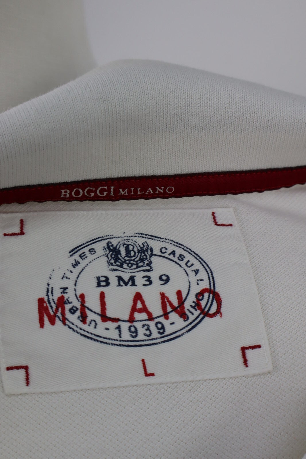 BOGGI MILANO MAGLIA POLO UOMO TG. L MAN T-SHIRT CASUAL VINTAGE COTONE COTTON