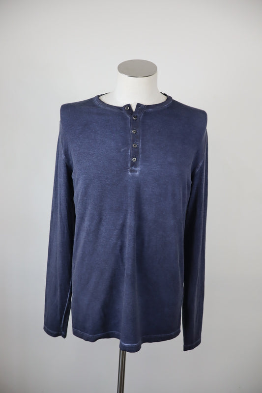 GUESS MAGLIA T-SHIRT UOMO TG. L MAN SHIRT CASUAL VINTAGE COTONE CON BOTTONI