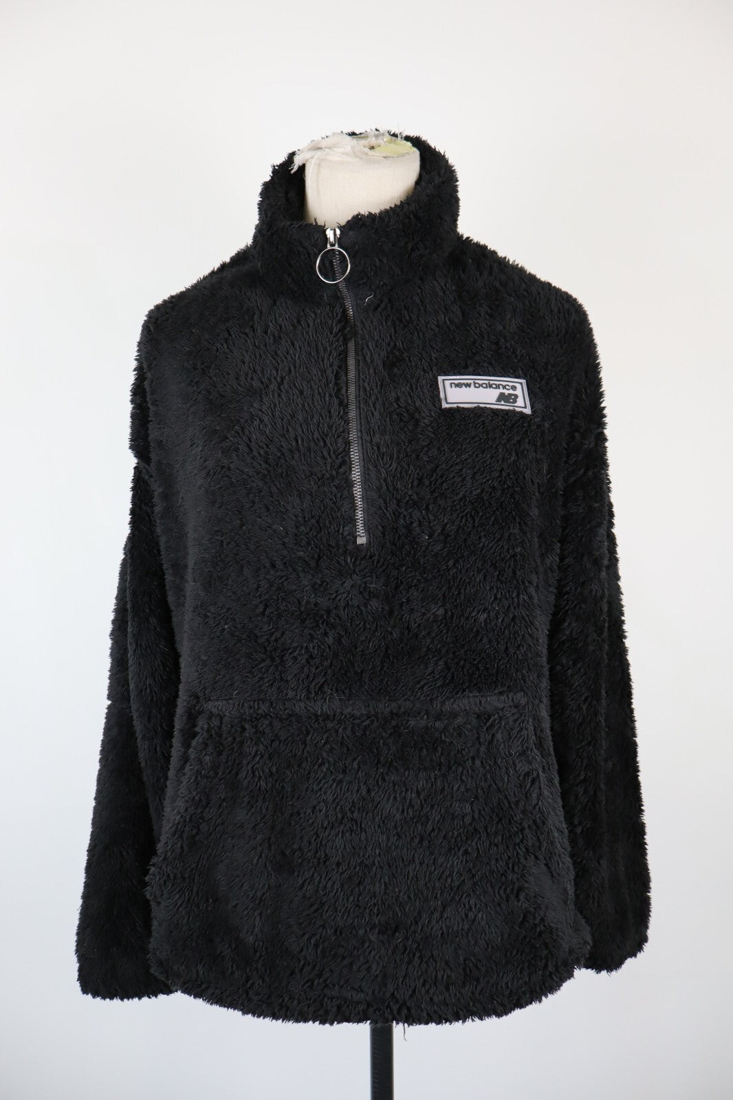NEW BALANCE FELPA CON ZIP DONNA Tg M WOMAN CASUAL VINTAGE SPORT SWEATSHIRT