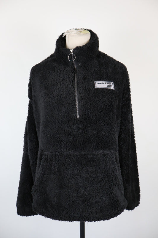 NEW BALANCE FELPA CON ZIP DONNA Tg M WOMAN CASUAL VINTAGE SPORT SWEATSHIRT