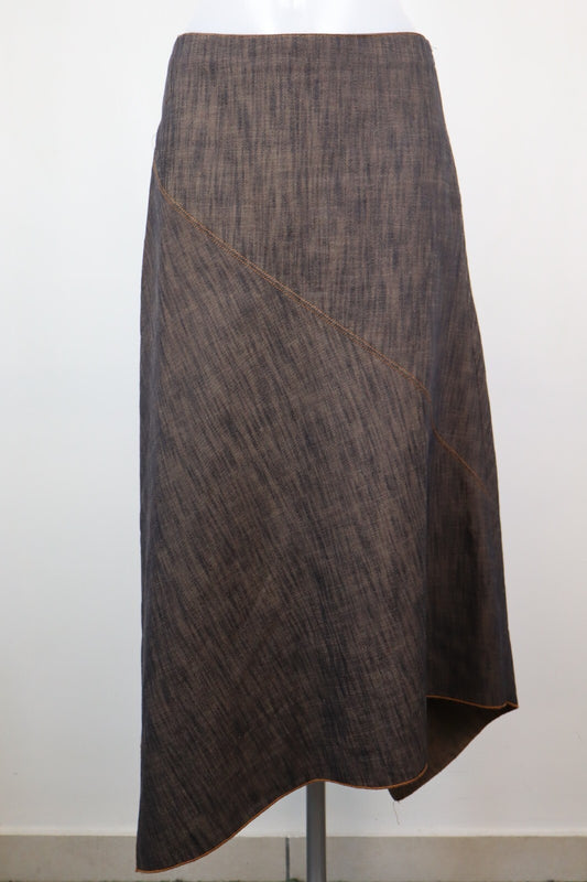 TRUSSARDI JEANS GONNA DONNA WOMAN SKIRT Tg. 40 CASUAL VINTAGE COTONE