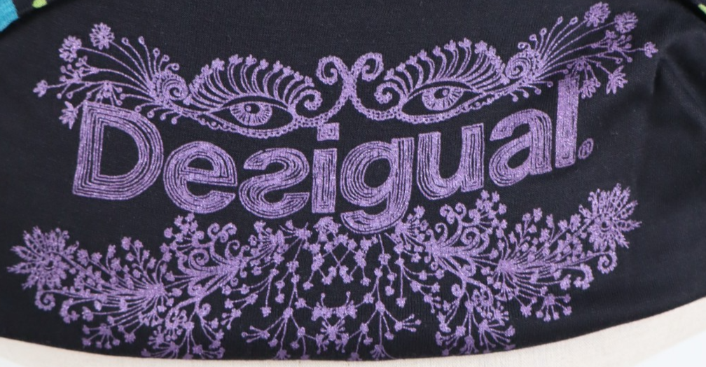 DESIGUAL  VESTITO ABITO DONNA TG.  XL SHORT WOMAN CASUAL VINTAGE DRESS