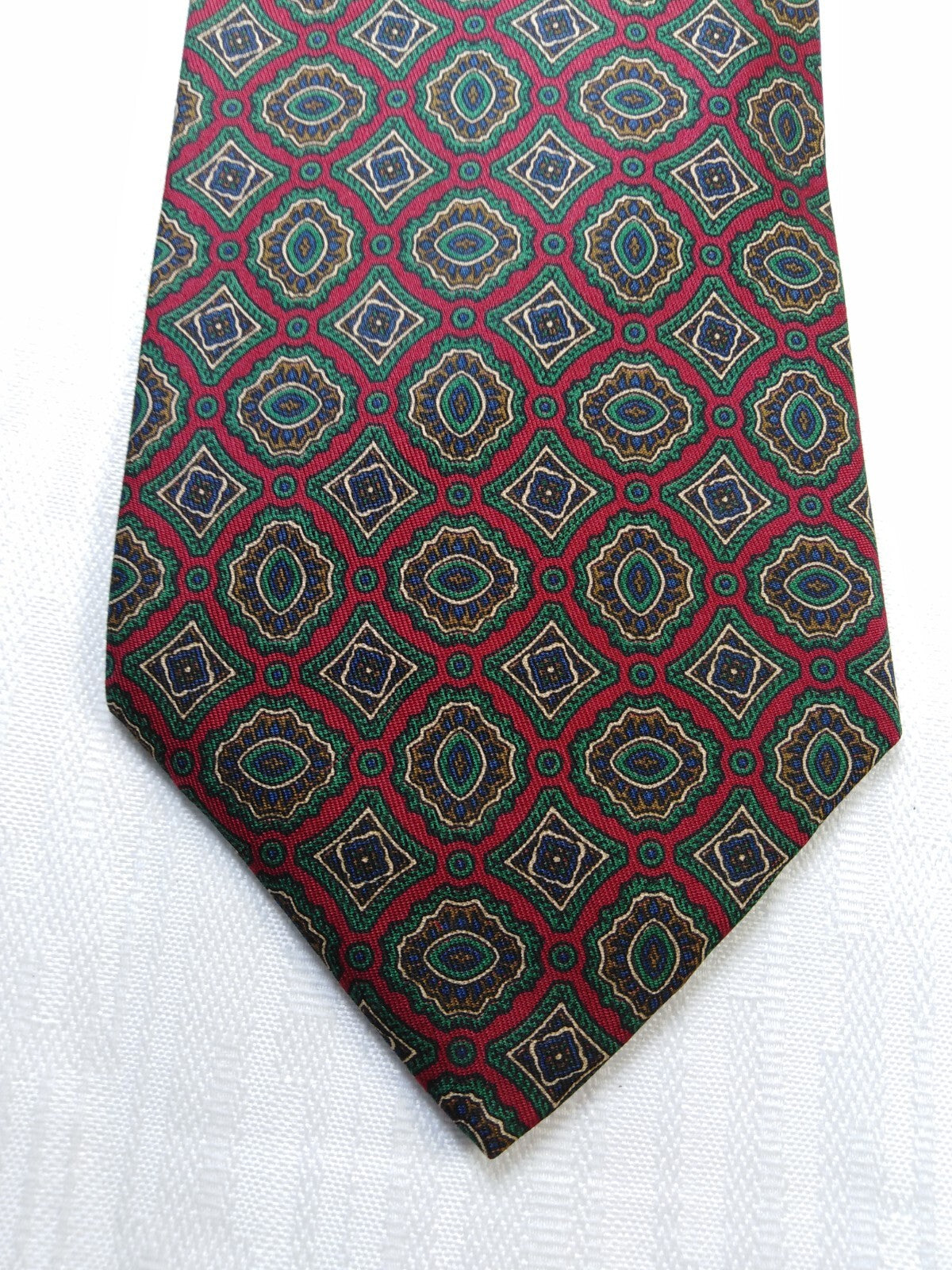 ANGYLE & SUTHERLAND 100% SETA SILK TIE CRAVATTA NECKTIE VINTAGE CLASSIC ITALY