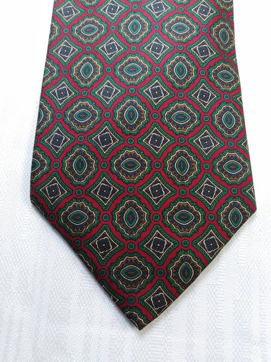 ANGYLE & SUTHERLAND 100% SETA SILK TIE CRAVATTA NECKTIE VINTAGE CLASSIC ITALY