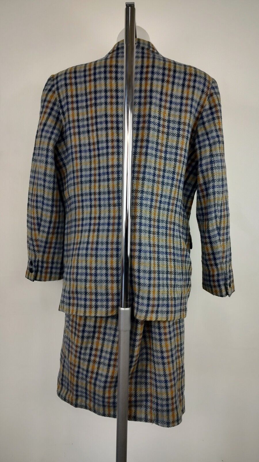COLMAR COMPLETO DONNA Tg. 46 GIACCA GONNA DRESS VINTAGE CASUAL SUIT LANA TARTAN