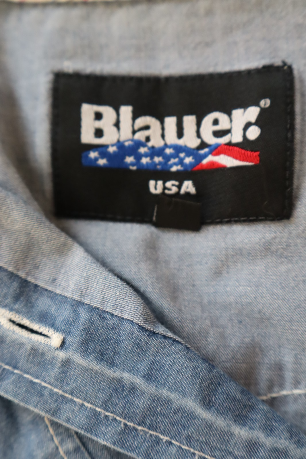 BLAUER CAMICIA DONNA TG. L WOMAN SHIRT CASUAL VINTAGE COTONE DENIM