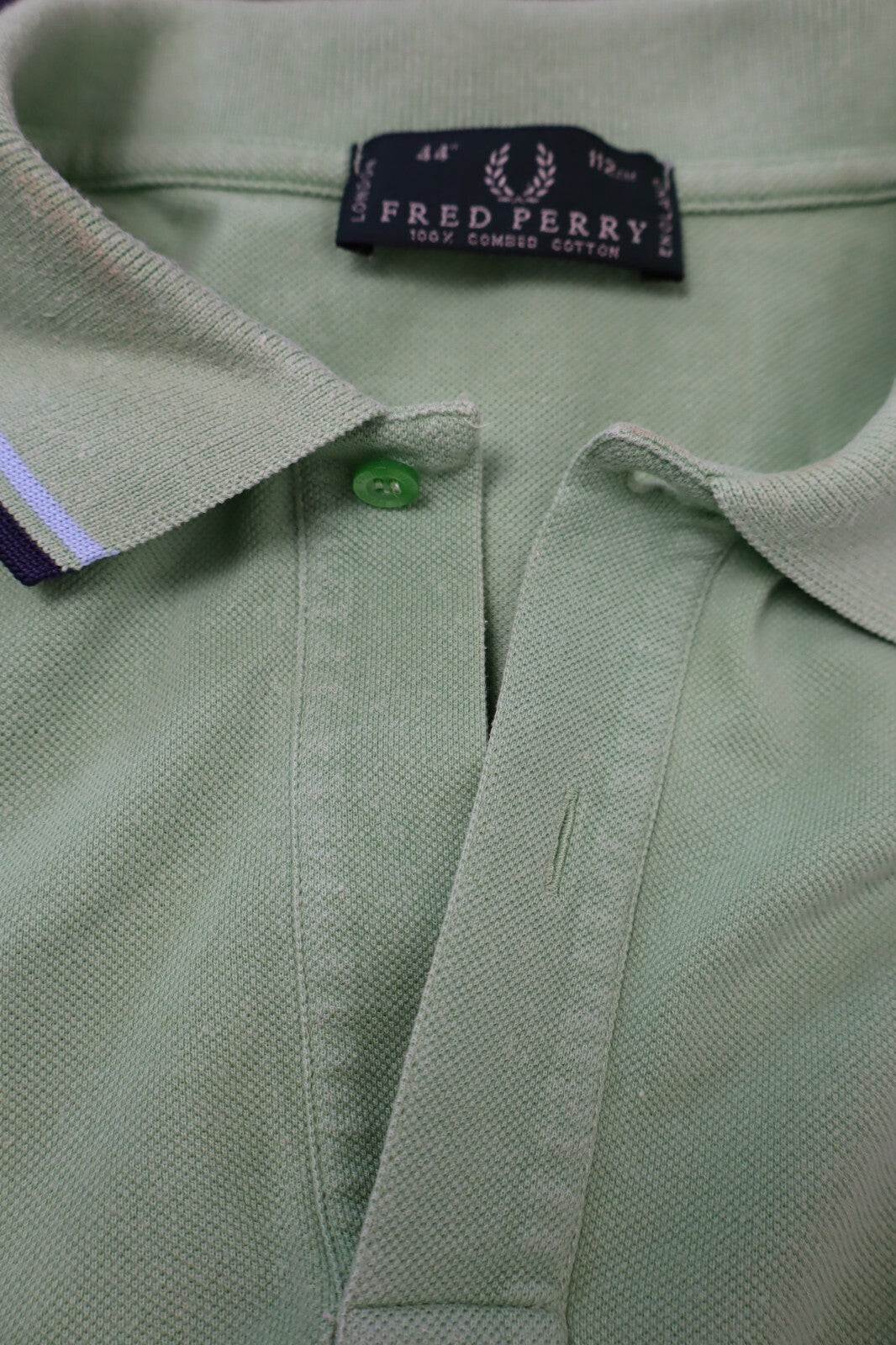 FRED PERRY POLO MAGLIA UOMO COTONE TG 44" 112CM  MAN SHIRT CASUAL VINTAGE