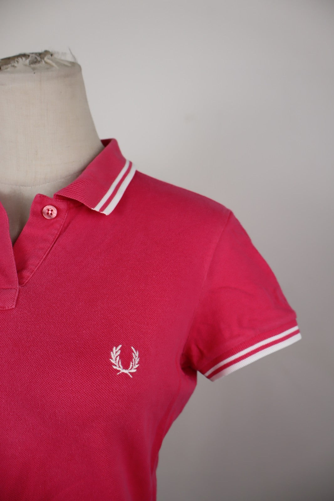 FRED PERRY  POLO MAGLIA DONNA COTONE TG S WOMAN SHIRT CASUAL VINTAGE COTONE LOGO