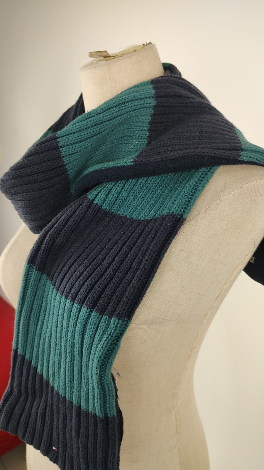 TOMMY HILFIGER SCIARPA UOMO DONNA L/ XL WOMAN MAN VINTAGE CASUAL SCARF LANA