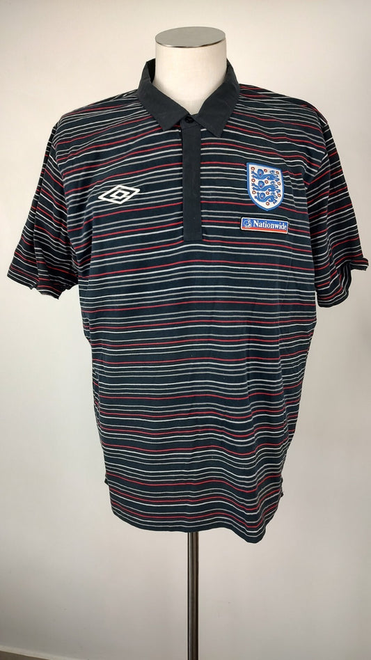 UMBRO INGHILTERRA MAGLIA POLO CALCIO UOMO Tg 2XL SOCCER VINTAGE MAN JERSEY
