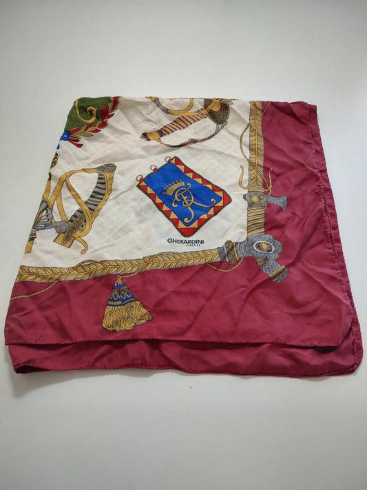 GHERARDINI FOULARD 100% SILK SETA SCARVES SCARF SQUARE MADE ITALY