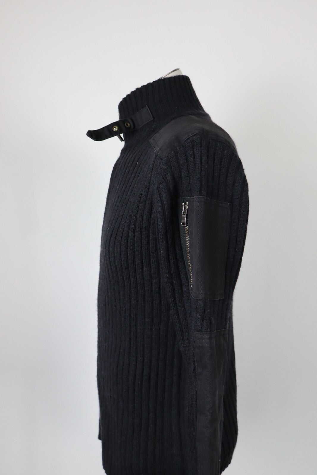 CALVIN KLEIN CK MAGLIONE CON ZIP VINTAGE UOMO Tg. L MAN SWEATER CASUAL LANA