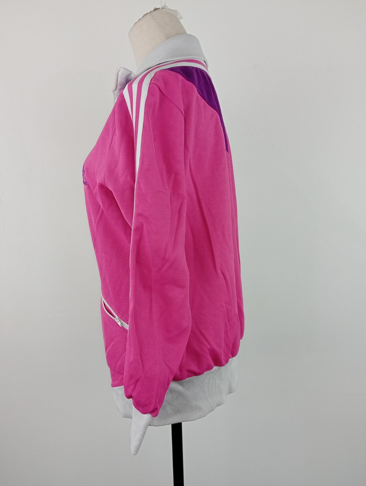 ADIDAS FELPA CON ZIP DONNA Tg 42 WOMAN CASUAL VINTAGE SPORT SWEATSHIRT ITALY
