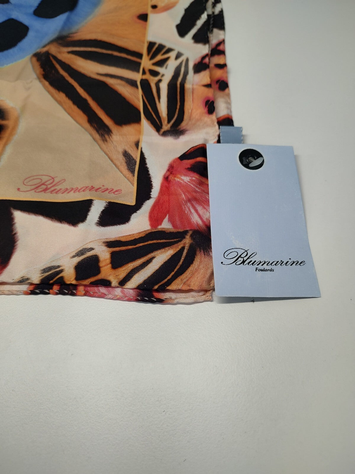 BLUMARINE FOULARD 100% SILK SETA SCARVES SCARF SQUARE MADE ITALY CON TAG