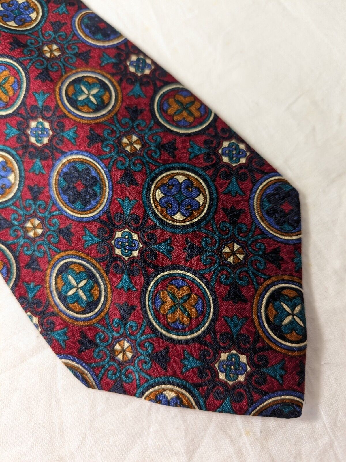 EGON VON FURSTENBERG 100%  SILK TIE SETA CRAVATTA NECKTIE MADE IN ITALY