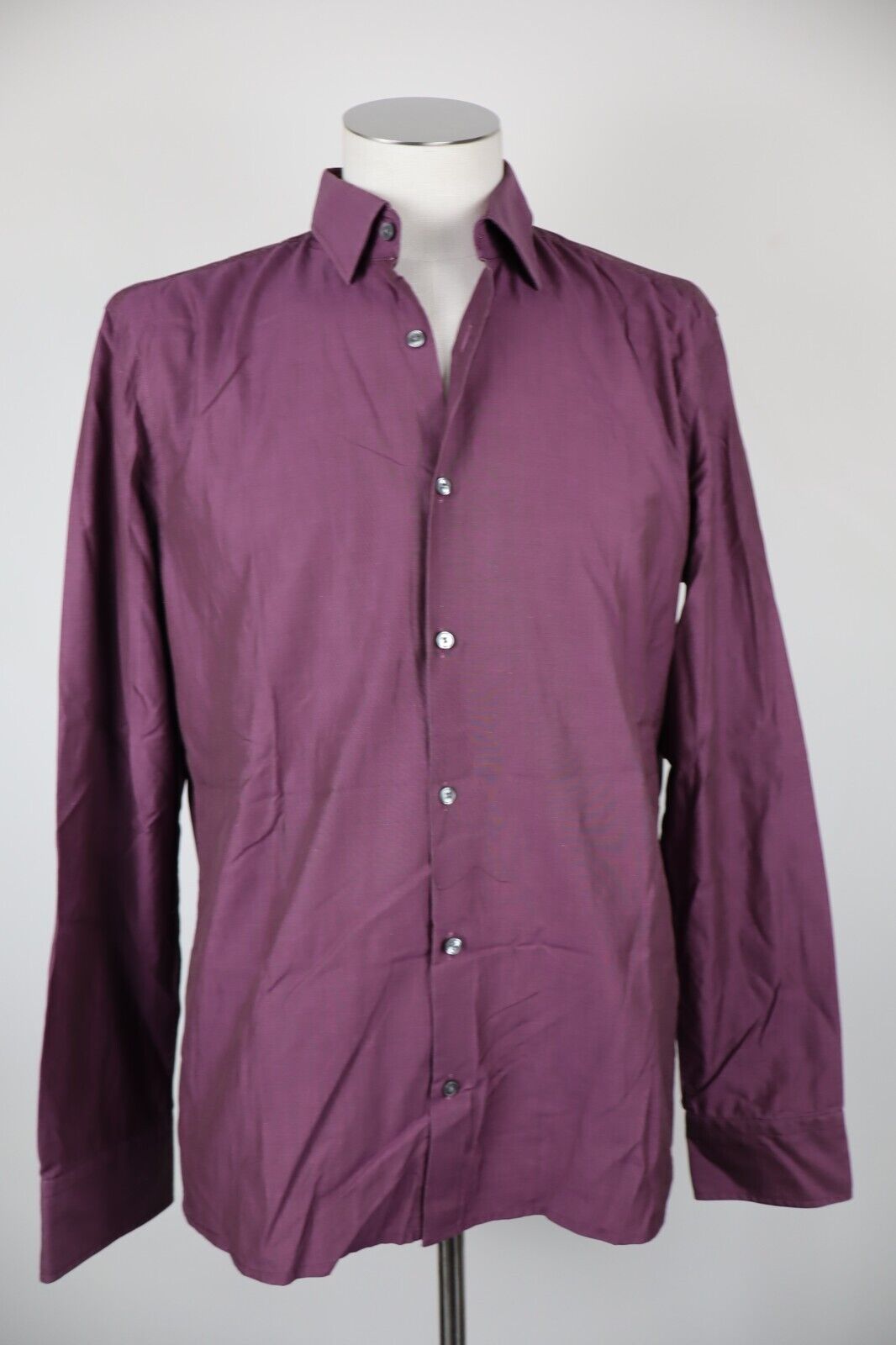 HUGO BOSS CAMICIA UOMO TG. 41 16 SLIM FIT MAN CASUAL VINTAGE SHIRT COTONE COTTON